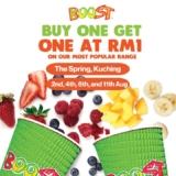 Grand Opening Alert! Celebrate with Boost Juice’s Kuching Outlet Buy 1 Get 1 for RM 1 Deal This August 2024!