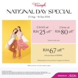 Malaysia Celebrates National Day 2024 with Triumph: RM25 off Briefs, RM80 off Bras and more!