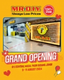 MR DIY U Sentral Masai, Pasir Gudang Johor Outlet Opening Promotions