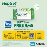 Score FREE RM5 Touch n Go eWallet Reload PIN with Heptral® Purchase!