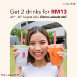 Boba Deal Alert: Get 2 Drinks for RM13 at Gong Cha Elmina Lakeside Mall