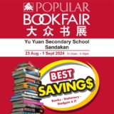 POPULAR Bookfair at Yuyuan Secondary School in Sandakan, Sabah – Up to 40% OFF on PWP items, RM20nett for 5 English Books, and RM5 Instant Rebate with minimum spend of RM80nett