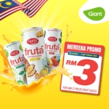 Savour the Taste of Freedom: Merdeka Mania at Giant with 2 Karta Fruta Drinks for RM3!