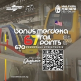 Celebrate Merdeka with KTM Komuter: 67 Rail Points FREE!