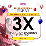 3X Points! Grab Your Beauty Must-Haves at Sa Sa This Merdeka Day! (September 2024)