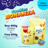 Cookies Bonanza! Get 200g FREE with 400g Famous Amos Cookies! (September 2024)