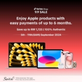 Apple Mania! Save Up to RM1,725 on Your Favourite Products During the TikTok 9.9 Sale!