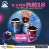 Tealive 9.9 Choco Lava Bonanza: Get 2 Lava Cakes for RM18 Only!