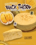 Indulge in Durian Heaven: Nadeje’s New Black Thorn Durian Mille Crepe is Here!