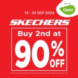 Skechers Shoe Sale: Grab 90% Off Your Second Pair at Giant Bandar Kinrara!