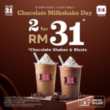 Chocolate Milkshake Day at Baskin-Robbins: Get 2 Jr. Shakes for RM31!