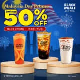 Celebrate Malaysia Day with 50% Off Your Second Cup of Black Whale Milk Tea at Permas Jaya JB!