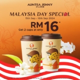 Malaysia Day Celebration: Sip & Save with AUNTEA JENNY’s 2 Cups for RM16 Deal!