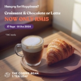 Coffee Bean & Tea Leaf Croissant + Latte Bundle: Your Morning Bliss for Just RM15!