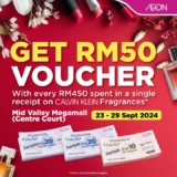 Calvin Klein Fragrance Sale at AEON Mid Valley Megamall: Score RM50 Vouchers!