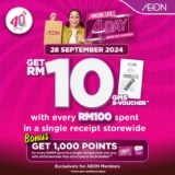 AEON A-Day: Score Amazing Deals & Free Rewards on September 28th, 2024!