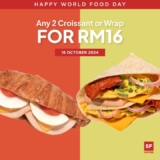 World Food Day Duo Deal: 2 Croissants/Wraps for RM16 at San Francisco Coffee!