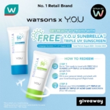 Grab FREE Sunscreen & Globetrot! Y.O.U Sunbrella Giveaway at Watsons Malaysia