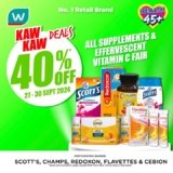 Watsons Malaysia September 2024 Supplement & Effervescent Fair: 40% Off!