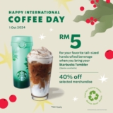 Starbucks Malaysia: Brew-tiful October Deal! RM5 Coffee & 40% Off Merchandise on October 2024