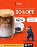 Bask Bear Coffee :Double the Delight: 50% Off Your Second Coconut Latte This International Coffee Day!