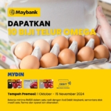 Grab 10 Omega Eggs with Your Maybank Debit Card at MYDIN!