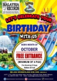 Melaka Wonderland Theme Park Birthday Celebration: Free Entrance & Exclusive Birthday Promo (October)