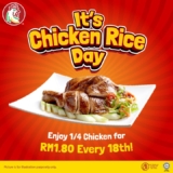 Clucking Good Deal! Get ¼ Chicken for Only RM1.80 at The Chicken Rice Shop!