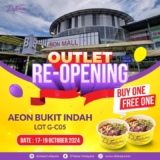 D’Laksa Grand Reopening: Buy 1 Free 1 Laksa Feast at AEON Bukit Indah! (October 17-19, 2024)