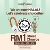 Street Churros  RM1 Churros Craze! One-Day-Only Halal Churro Deal in October 2024!