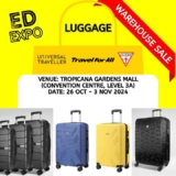 ED Expo Warehouse Sale: October 2024 – Massive Discounts on Luggage!