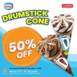 Half-Price Happiness: Grab a 50% OFF Drumstick Cone at myNEWS!