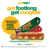 Subway Catch a Flavorful Deal: Buy a Footlong Meal and Get a FREE Congkak!