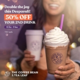 Coffee Bean & Tea Leaf Indulge in 50% OFF Your Second Drink This Deepavali Celebration!