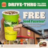 Catch the Exciting November 2024 Drive-Thru Freebies at Burger King: Enjoy a FREE Ice Lemon Tea!