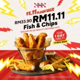 TGI Fridays 11.11 Flash Sale: Score Crispy Fish & Chips for Just RM11.11!