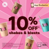 Baskin-Robbins Malaysia: Enjoy 10% OFF Shakes & Blasts for Club 31 Members (November 2024)