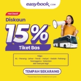 Hot Deal Alert! Save Up to 15% on Your Next Bus Trip with Easybook!