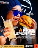 Score a FREE Lemon Fizz with Your Bask Bear Chicken Skin Burger!