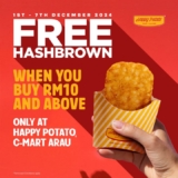 Grab a FREE Hashbrown with Your Order at Happy Potato This December!