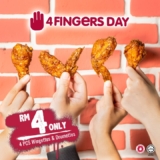 4Fingers Chicken: RM4 for 4 Wingettes & Drumettes on December 4th, 2024!