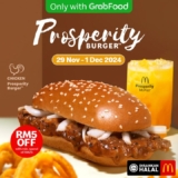 Grab a Taste of Prosperity: RM5 Off McDonald’s Prosperity Burger with GrabFood!