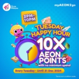 AEON Malaysia’s December 2024 Tuesday Happy Hour: 10x Points on All Online Orders!