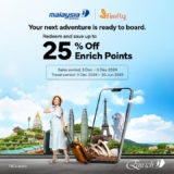 Unlock Amazing Savings: Up to 25% Off Flights with Malaysia Airlines Enrich Points!