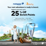 Unlock Amazing Savings: Malaysia Airlines & Firefly Year-End Enrich Points Flight Sale!