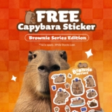 Score Free Capybara Stickers with ZUS Coffee’s Brownie Series Deal!