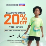 Nike and Air Jordan Kids’ Apparel: 20% Off for Rookie Kids at Sunway Pyramid!