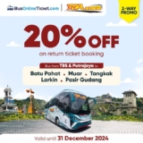 20% Off Return Bus Tickets to Johor Destinations: A Limited-Time Offer!