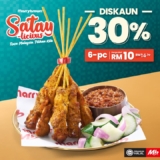 Marrybrown Satay-Licious Deal: 6-Piece Satay for RM10! (Limited-Time Offer)