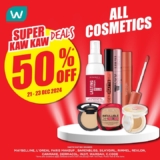 Watsons Malaysia Cosmetics Sale: 50% Off on All Cosmetics!